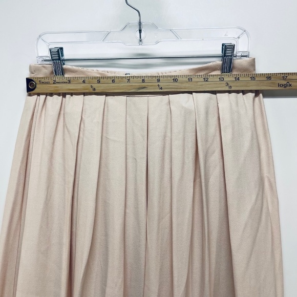 Jessica Howard Skirt Size 14 Women’s Pleated Mide Solid Elastic Pink Zip - Picture 5 of 11